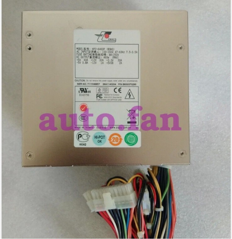 ONE Zippy HP2-6460P 460W Tower Medical Workstation Power Supply