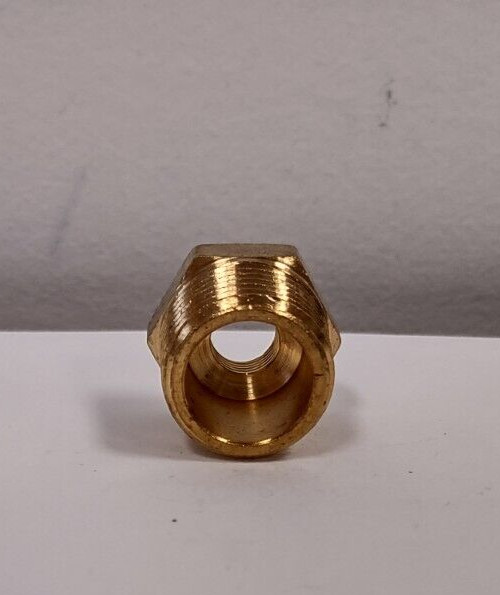 Brass straight adapter 1/8″ BSPT Female x 1/2″ NPT Male