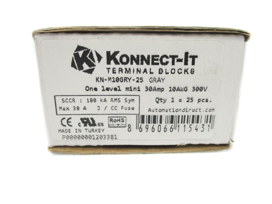KONNECT-IT KN-M10GRY-25 (PKG OF 25) NSFS