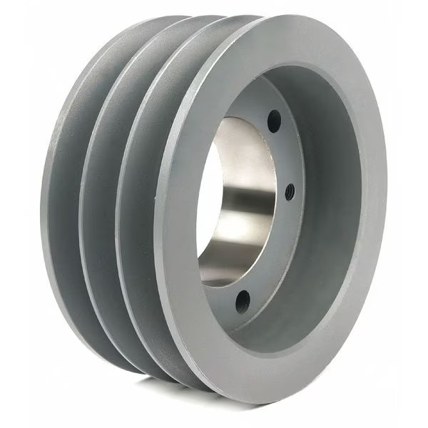 V Belt Pulley 3 Groove 5.95 Inch OD Cast Iron SD Bushed Bore A B 4L 5L BX Belt