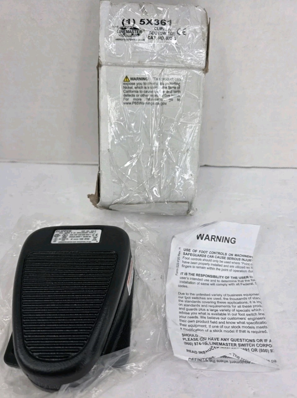 Linemaster Clipper Foot Switch 5X361 NEW