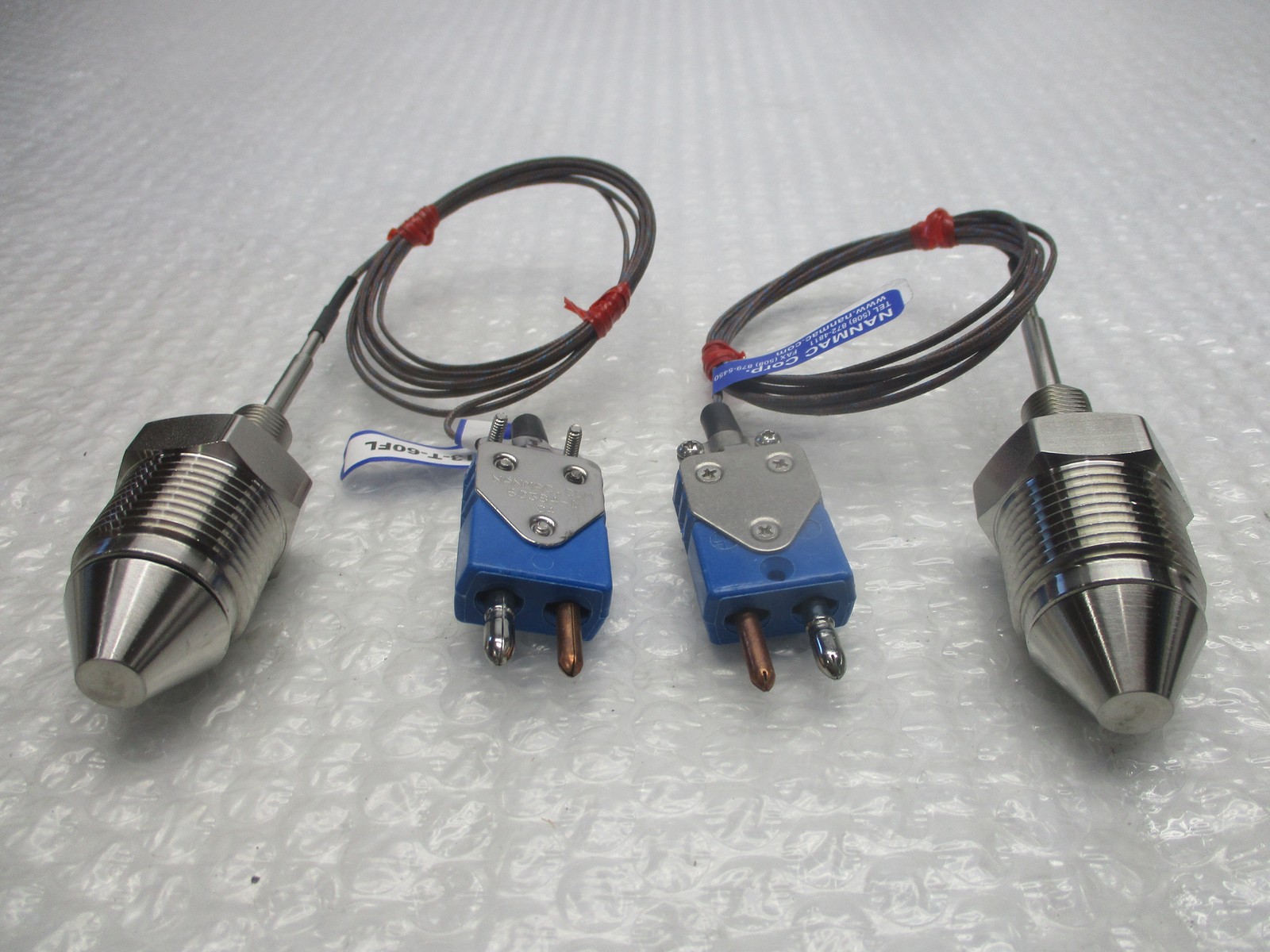 NANMAC 60384-1 C10-13-T-60FL THERMOCOUPLE LOT OF 2 NSNP