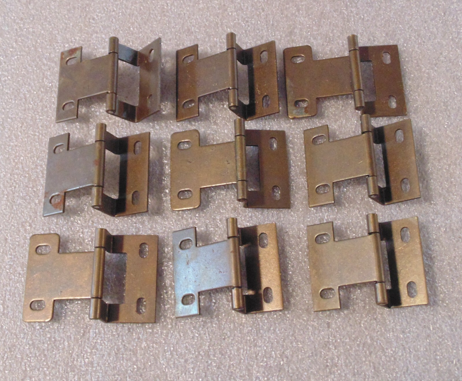 ASSORTED LOT OF BUSH CABINET HARDWARE, HINGES, BOLTS, TITUS FASTENER, CLOSURES