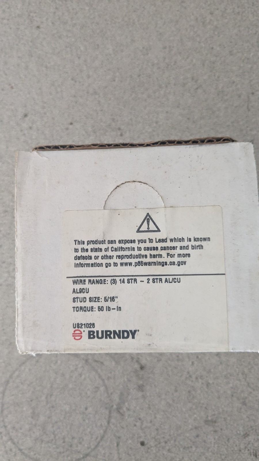 Burndy K3A2U-2 2-14 CU9AL NEW. 1 Each. 12 Available