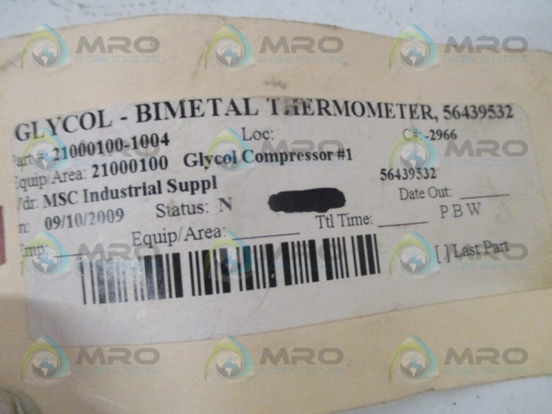 TEL-TRU 56439532 THERMOMETER 0/200F NSNP