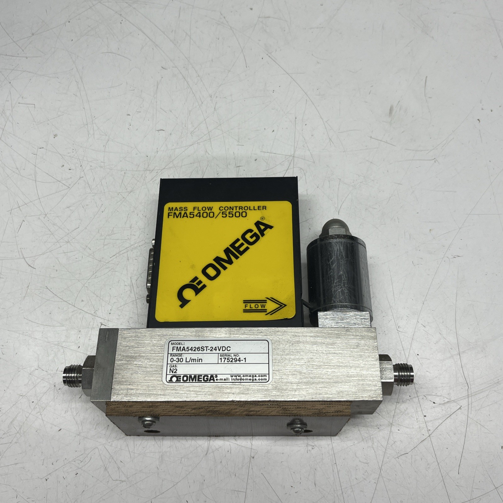 Omega Mass Flow Controller FMA5426ST 24VDC N2 Gas 0-30 L/Min