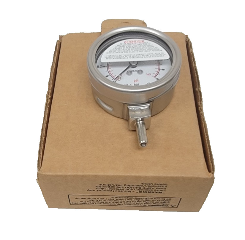 Swagelok G.I. Gauge Model PGI-63B-BG1-LAQX 1BAR 1/4 TA LM Connector PGI Series