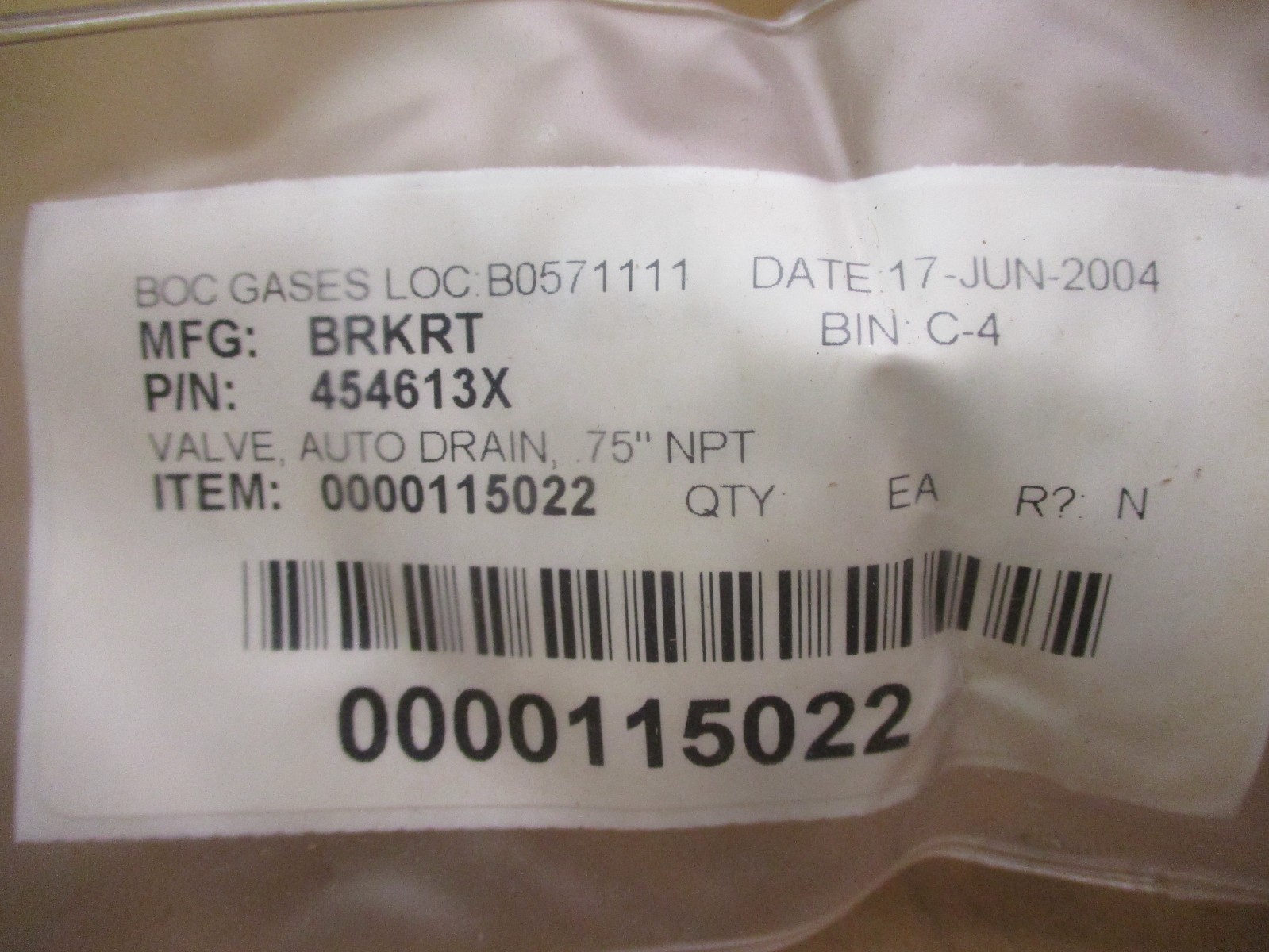 New Open Box Burkert NPT 3/4 454613X Valve, Auto Drain W31UT DN20 PN16 53096PRX