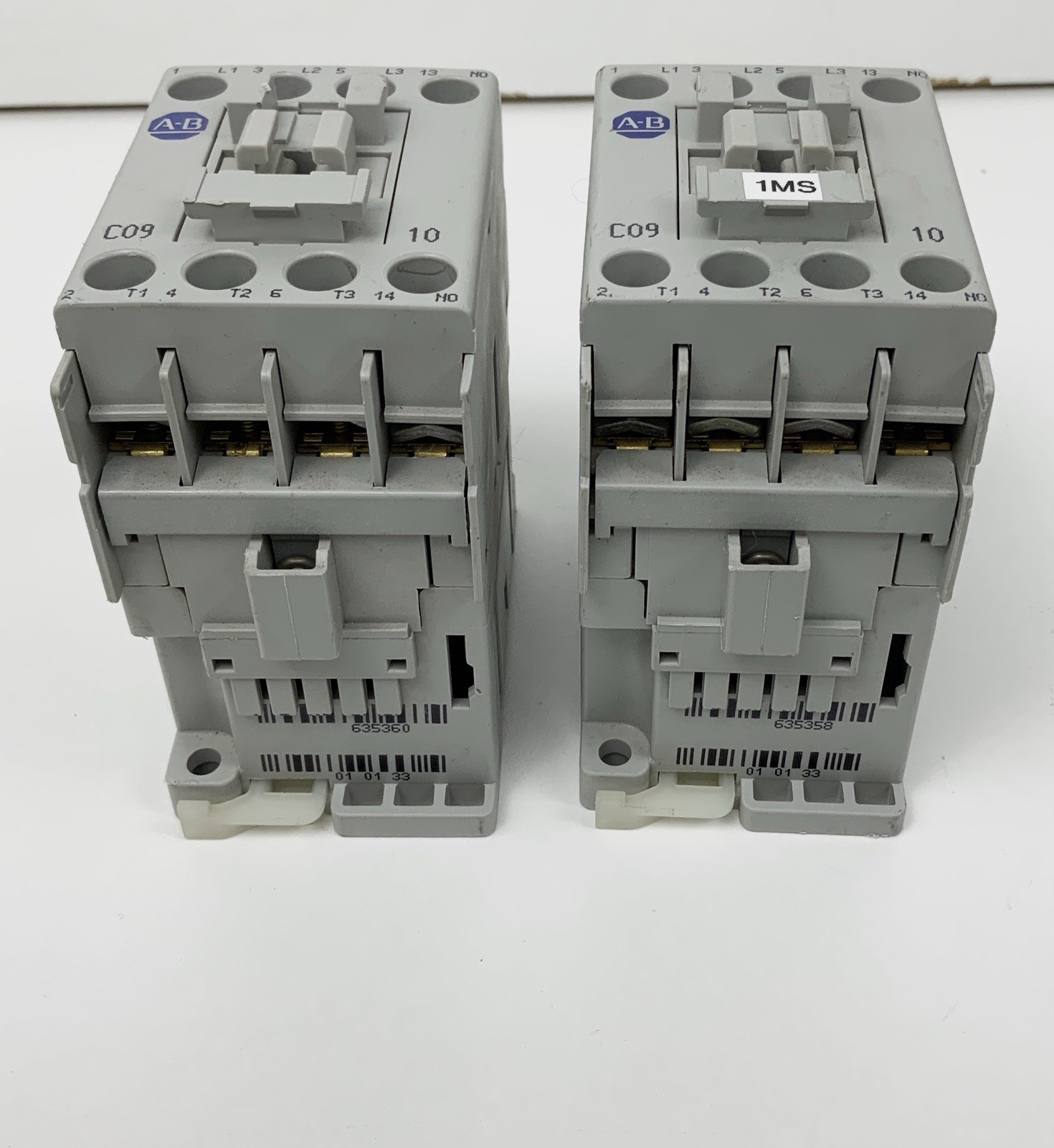 LOT OF 2 Allen Bradley 100-C09*10 Contact Block Series A