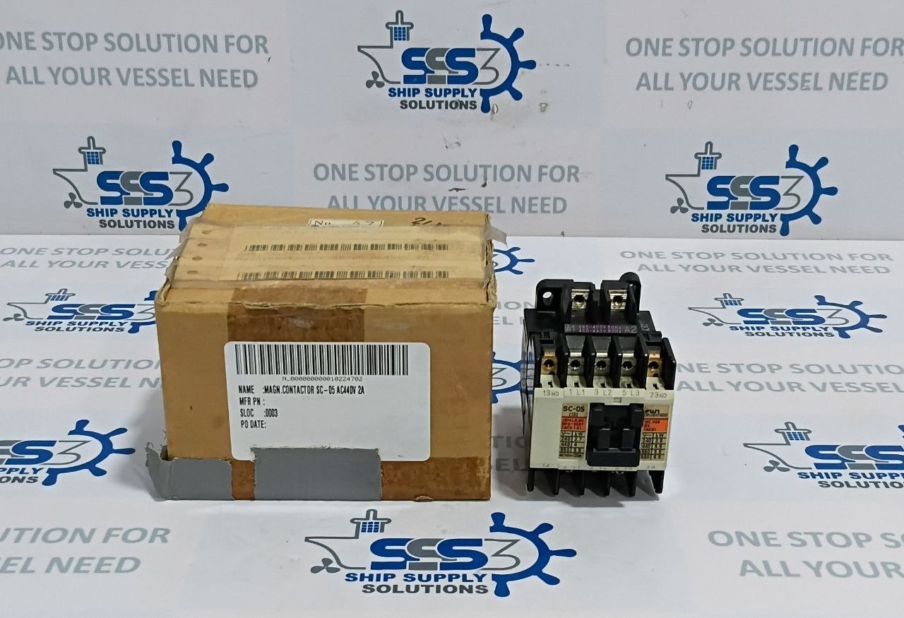 Fuji Electric SC-05 Contactor Coil Voltage 380-400V 50Hz 400-440V 60Hz, 13 Amp.