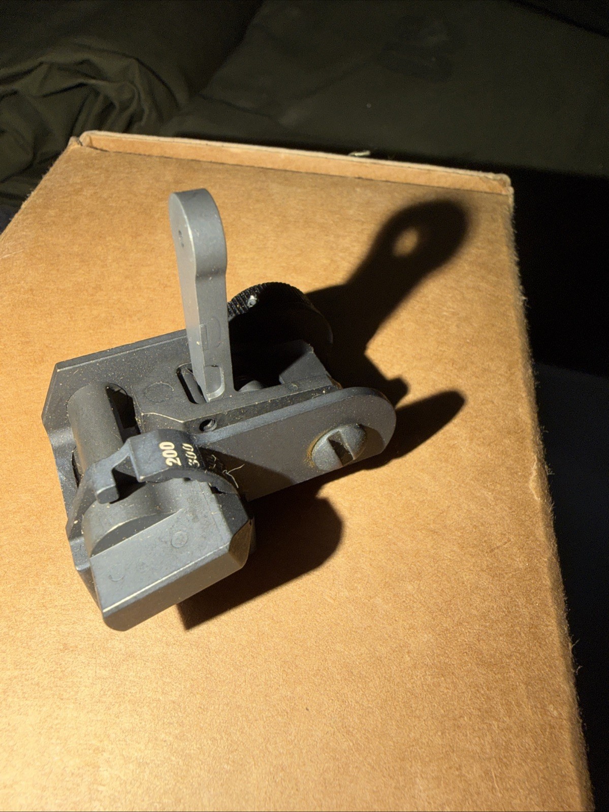 Mil-Spec / Military Grade Black Iron Rear Back-Up Flip Up Sights BUIS 200-600M