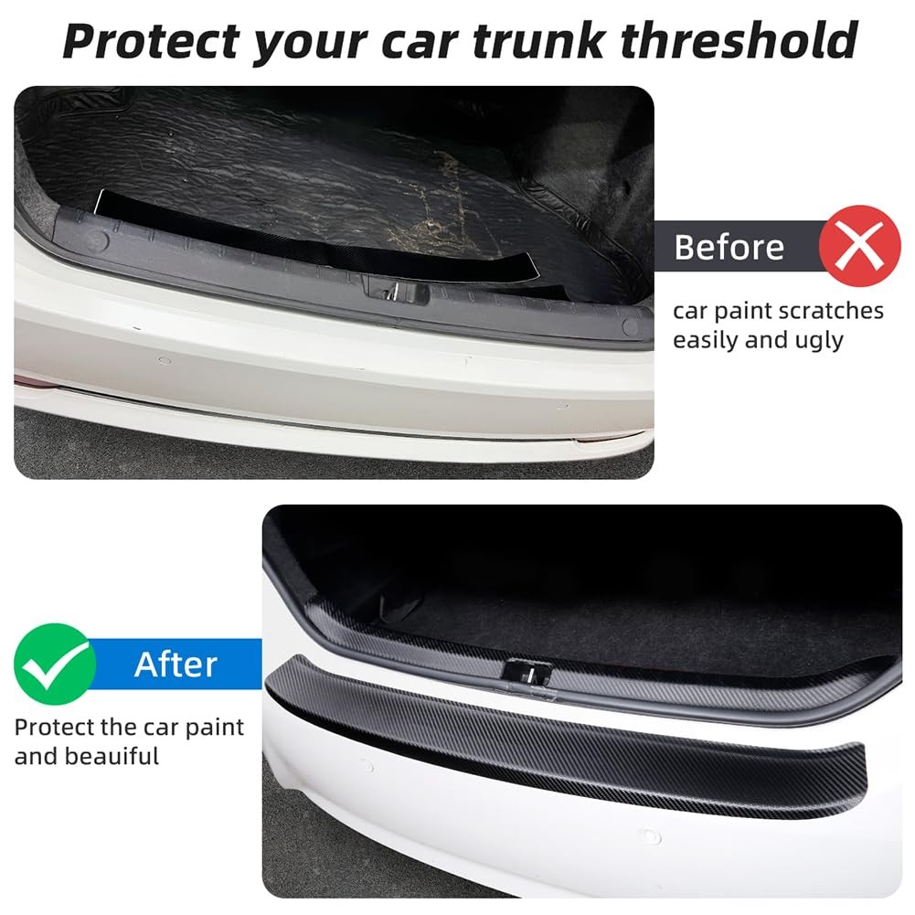 Rear Bumper Guard for Full Size Trucks & Large SUVs, 42.5″ x 3.54″ Anti-Scrat…