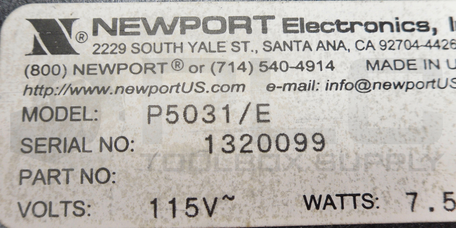 NEWPORT ELECTRONICS P5031/E METER COUNTER TIMER P5000