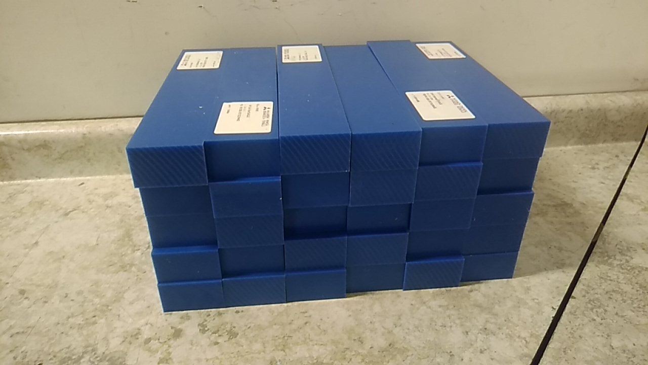 Brand Name 4126N132 30 Pk 2-1/2 In W 12 In L Blue Slippery UHMW Polyethylene Bar