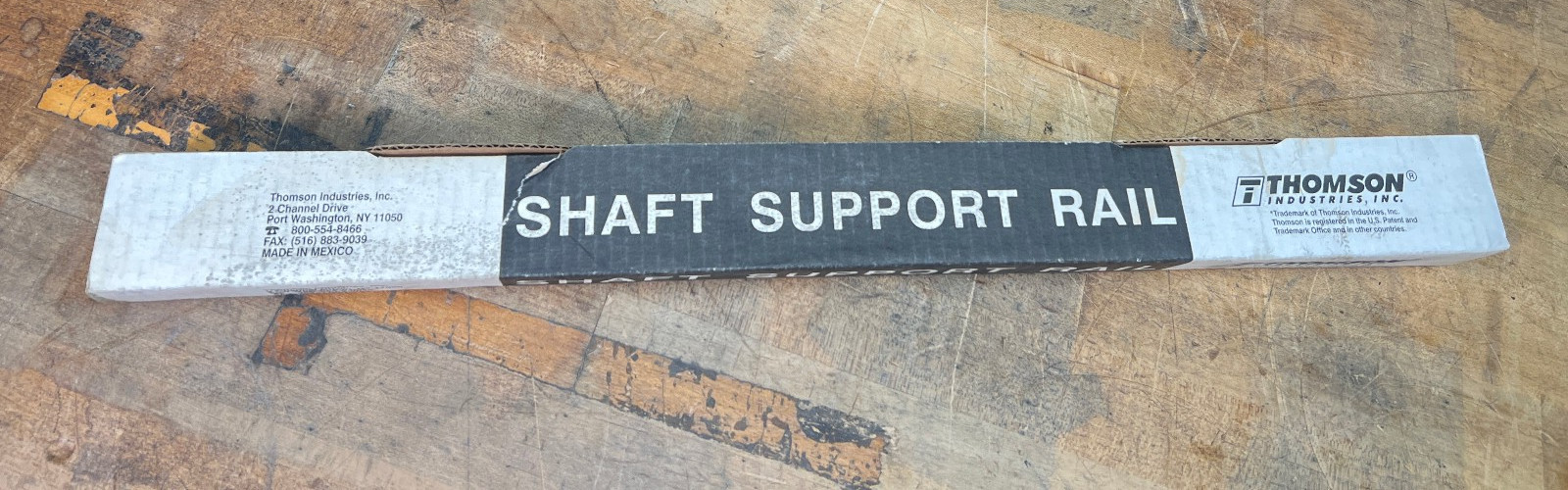 THOMSON aluminum SHAFT SUPPORT RAIL SR12-PD 24″ PRE-DRILLED NEW IN BOX