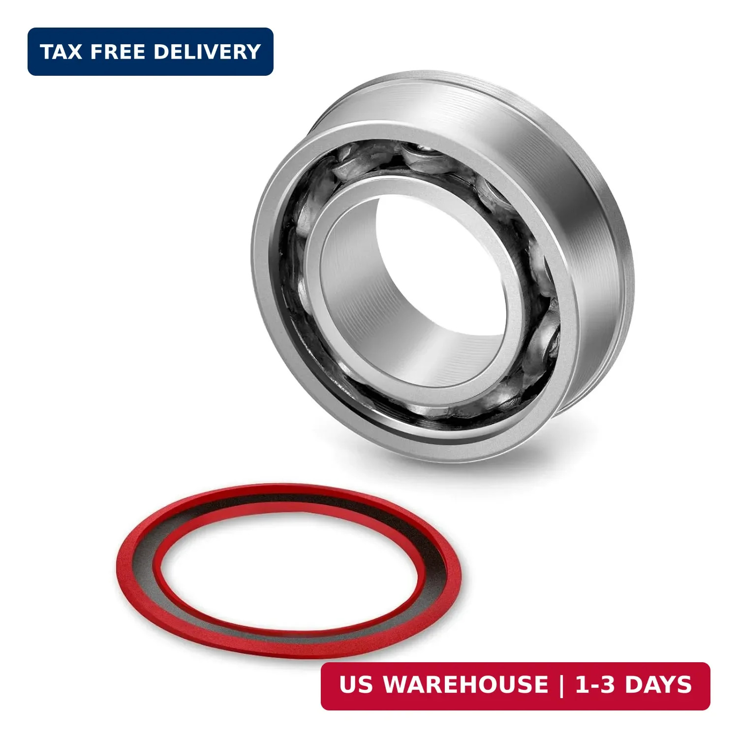 XiKe 20 Pcs Flanged Ball Bearings ID 3/4″ x OD 1-3/8″, Applicable for Lawn Mower