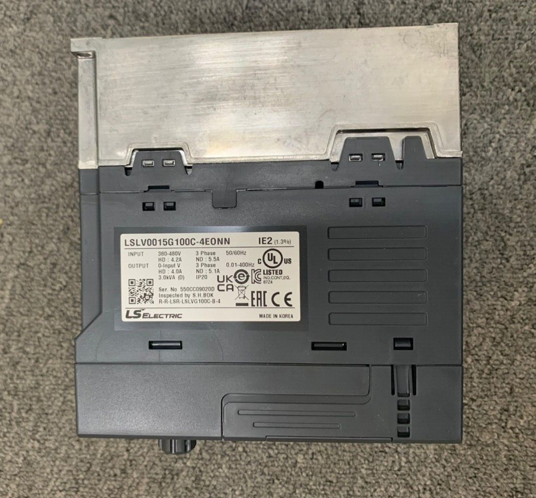 LS Inverter LSLV0015G100C-4EONN AC Drive 440VAC 3Phase 1.5kW 2Hp SV015-iG5A-4