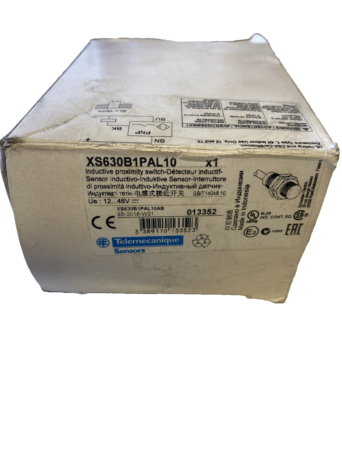 Telemecanique XS630B1PAL10 Inductive Proximity Switch M30 – New