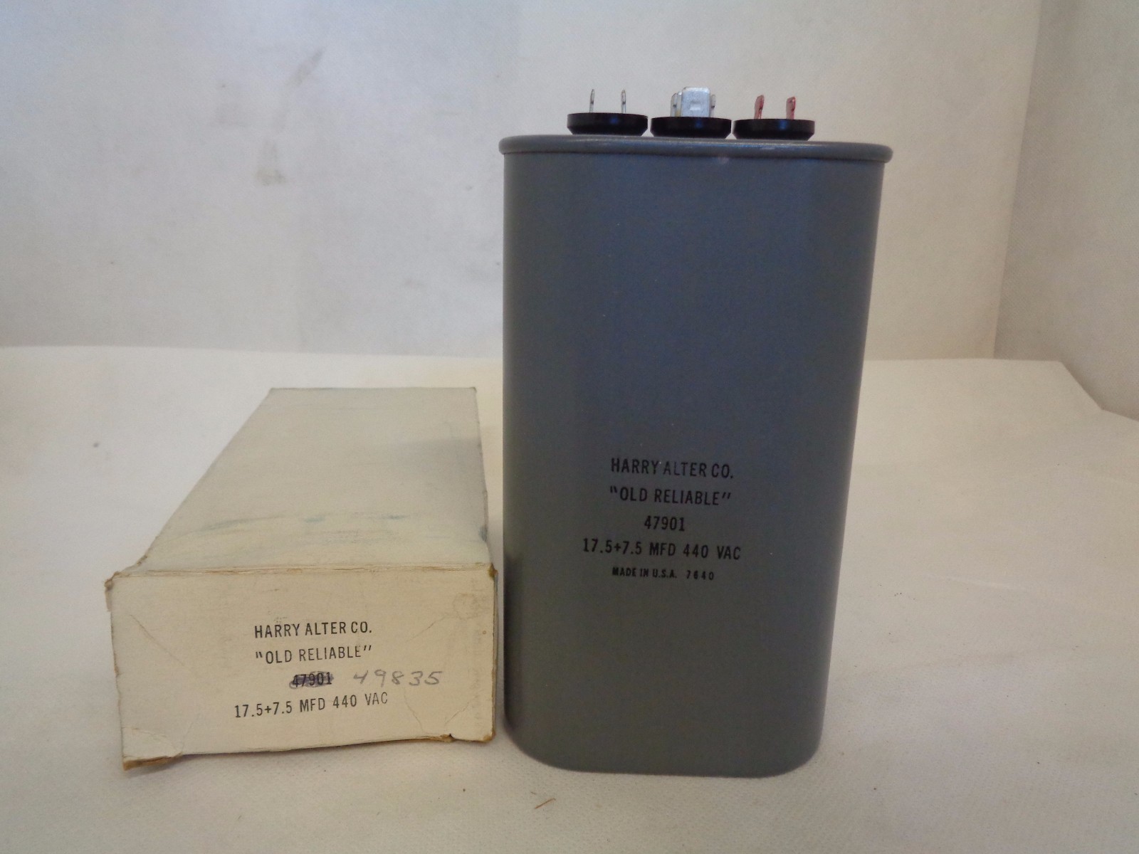 NEW OLD RELIABLE/HARRY ALTER 47901 17.5+7.5MFD 440VAC