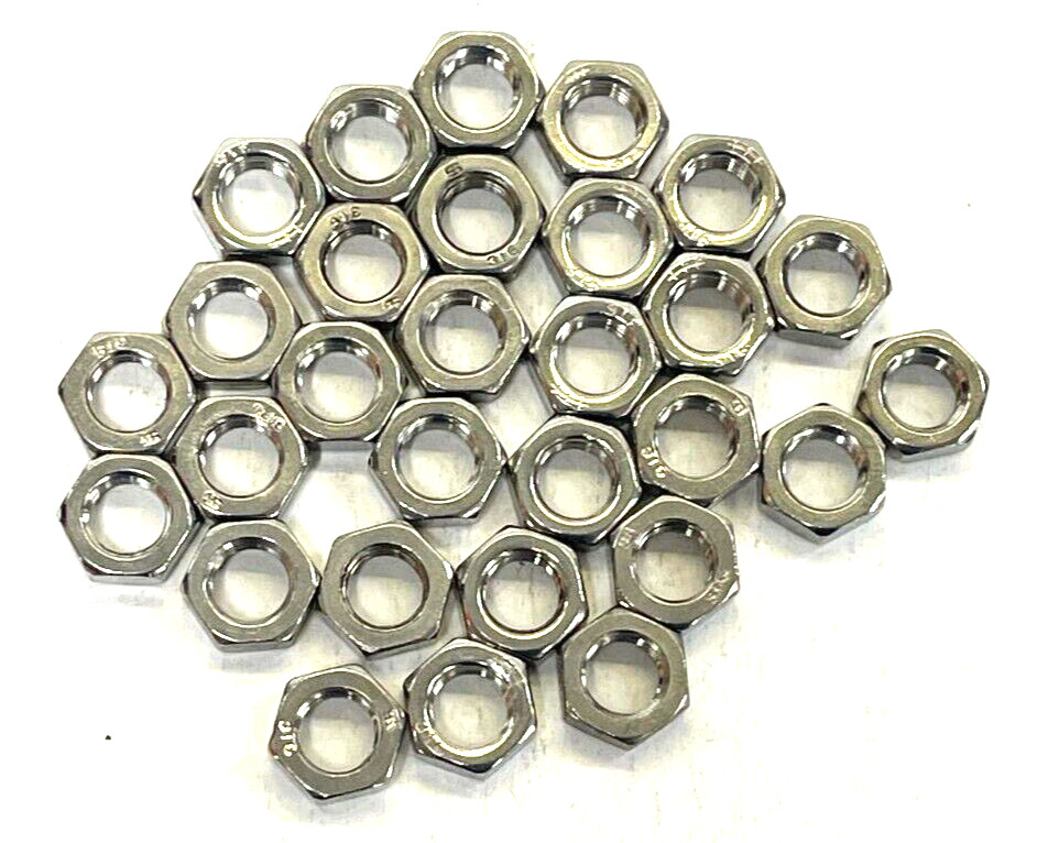 MSC 3/8-24 UNF ZINC PLATED STEEL RIGHT HAND HEX JAM NUT 04394912 *LOT OF 29 *