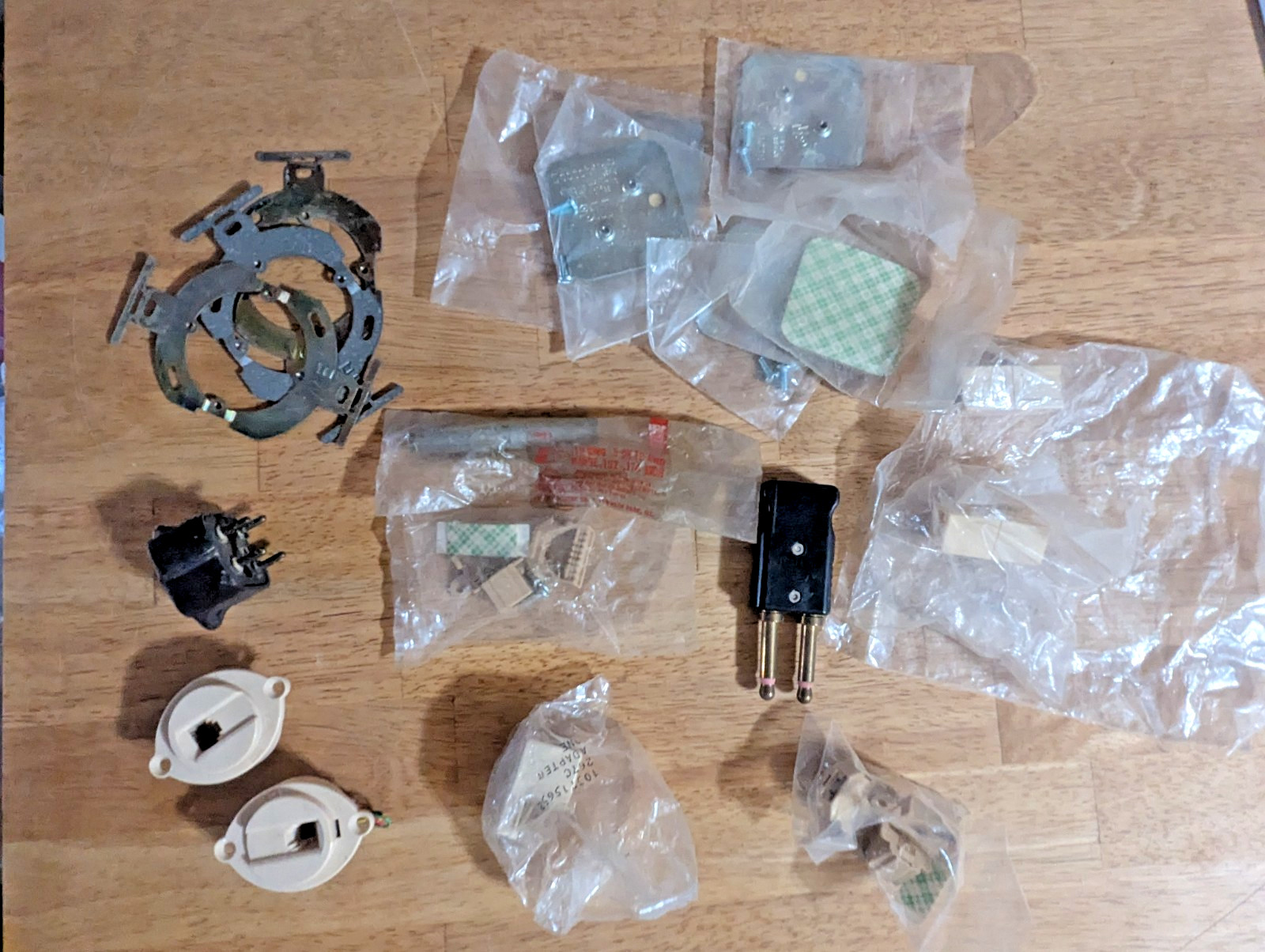 HUGE LOT Vintage Telephone Repair Parts, Mostly New Old Stock Adapters, Hardware