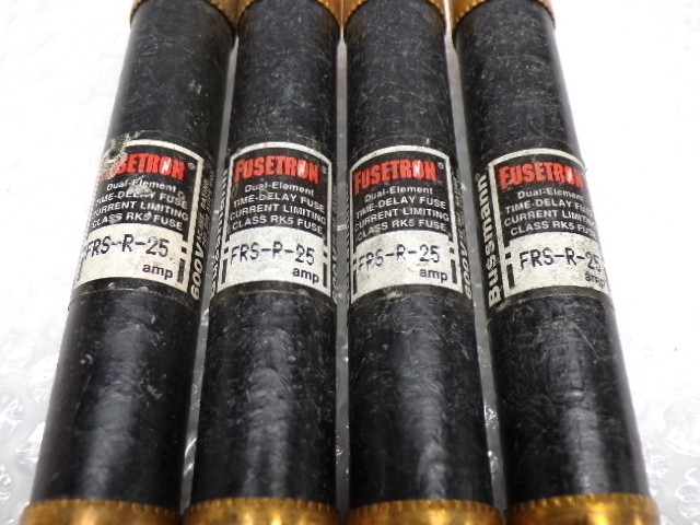 FUSETRON FRS-R-25 FUSE BLACK LOT OF 4 NSNP