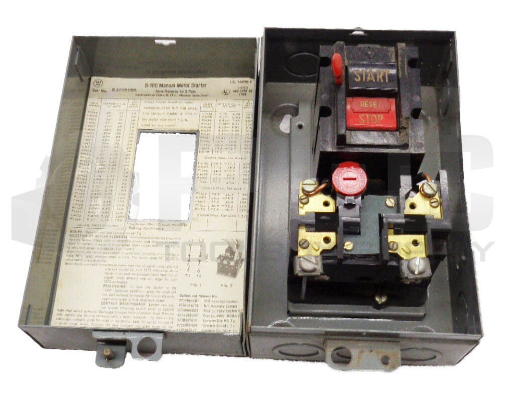NEW WESTINGHOUSE B100S0BA MOTOR STARTER B100SOBA B100M0BA B100MOBA *READ*