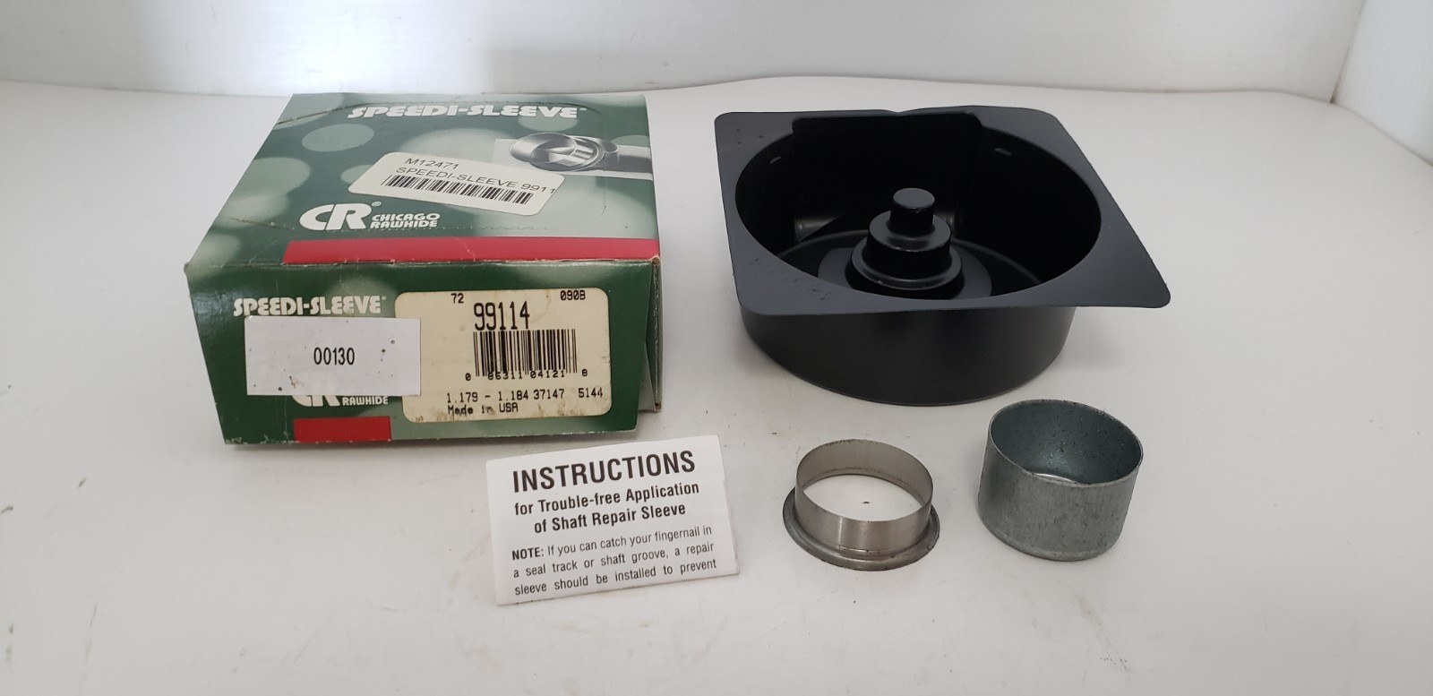 CHICAGO RAWHIDE 99114 SPEEDI SLEEVE SHAFT REPAIR SLEEVE, 1.179″ SHAFT DIA., NIB