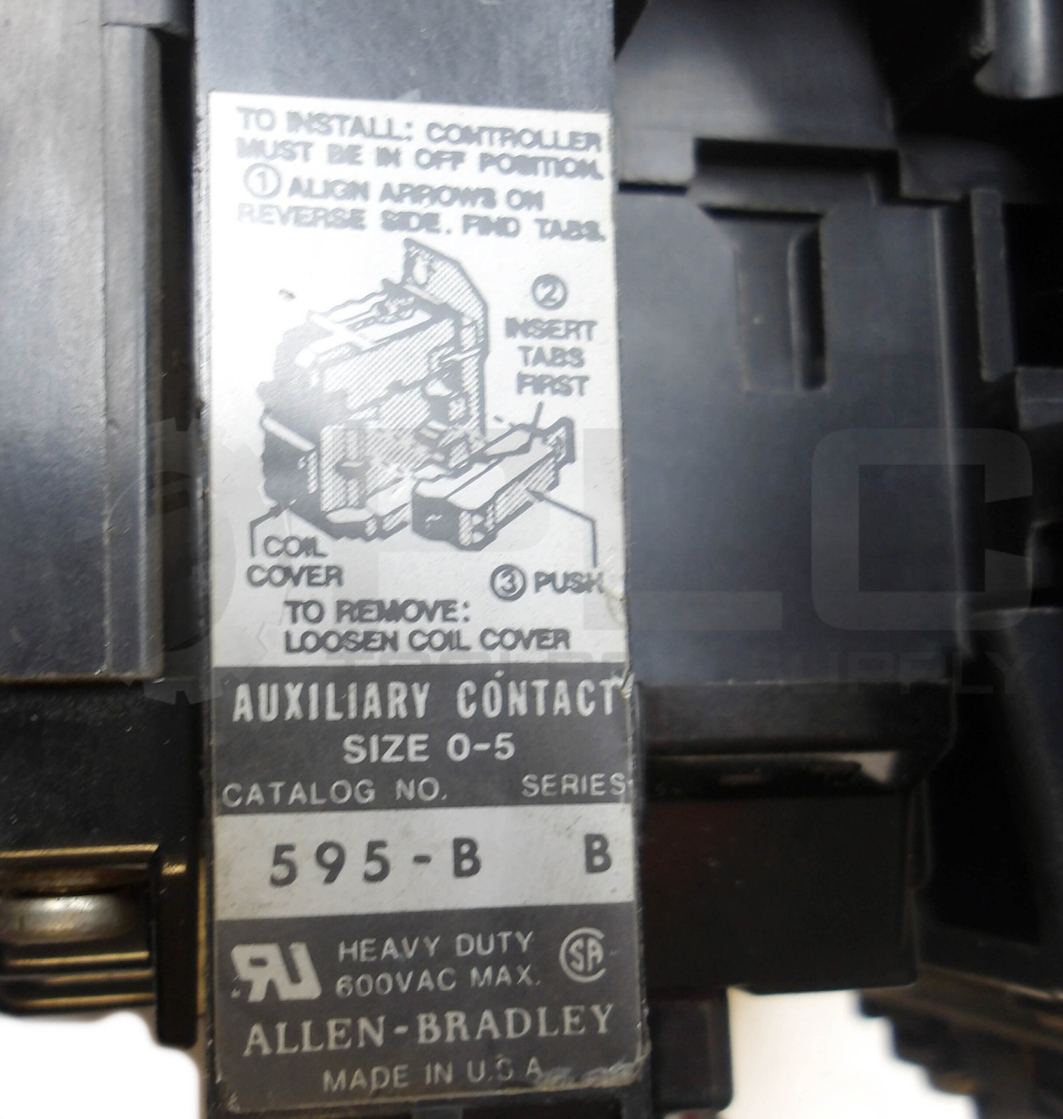 ALLEN BRADLEY 500-BOD95 /B W/ CB236 W/ 599-P01A /A W/ 595-B /B W/ RCS2A-6