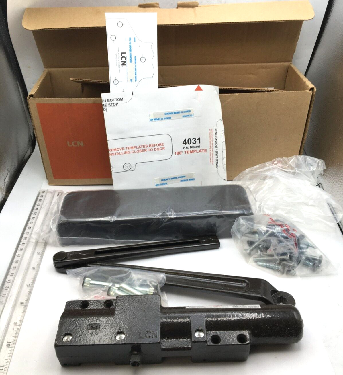 LCN Surface Mounted Heavy Duty Door Closer Dark Bronze 4031 NIB