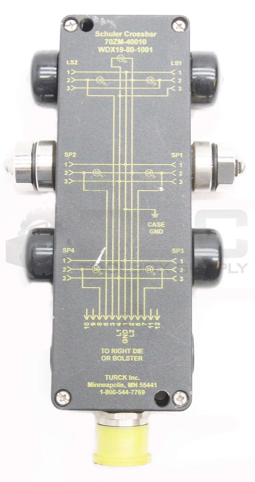 TURCK WDX19-80-1001 6-PORT JUNCTION BOX SCHILER CROSSBAR 70ZM-40010