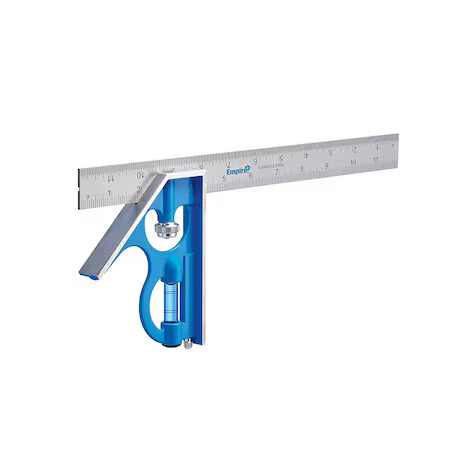 Empire E250 12-Inch Combination Square with Stainless Steel Blade and True Blue
