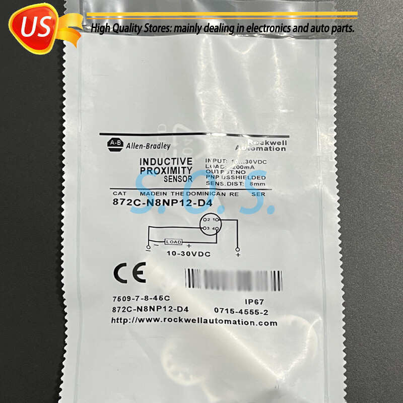 Fit For Allen-Bradley 872C-N8NP12-D4 Inductive Proximity Sensor 10…30VDC 200mA