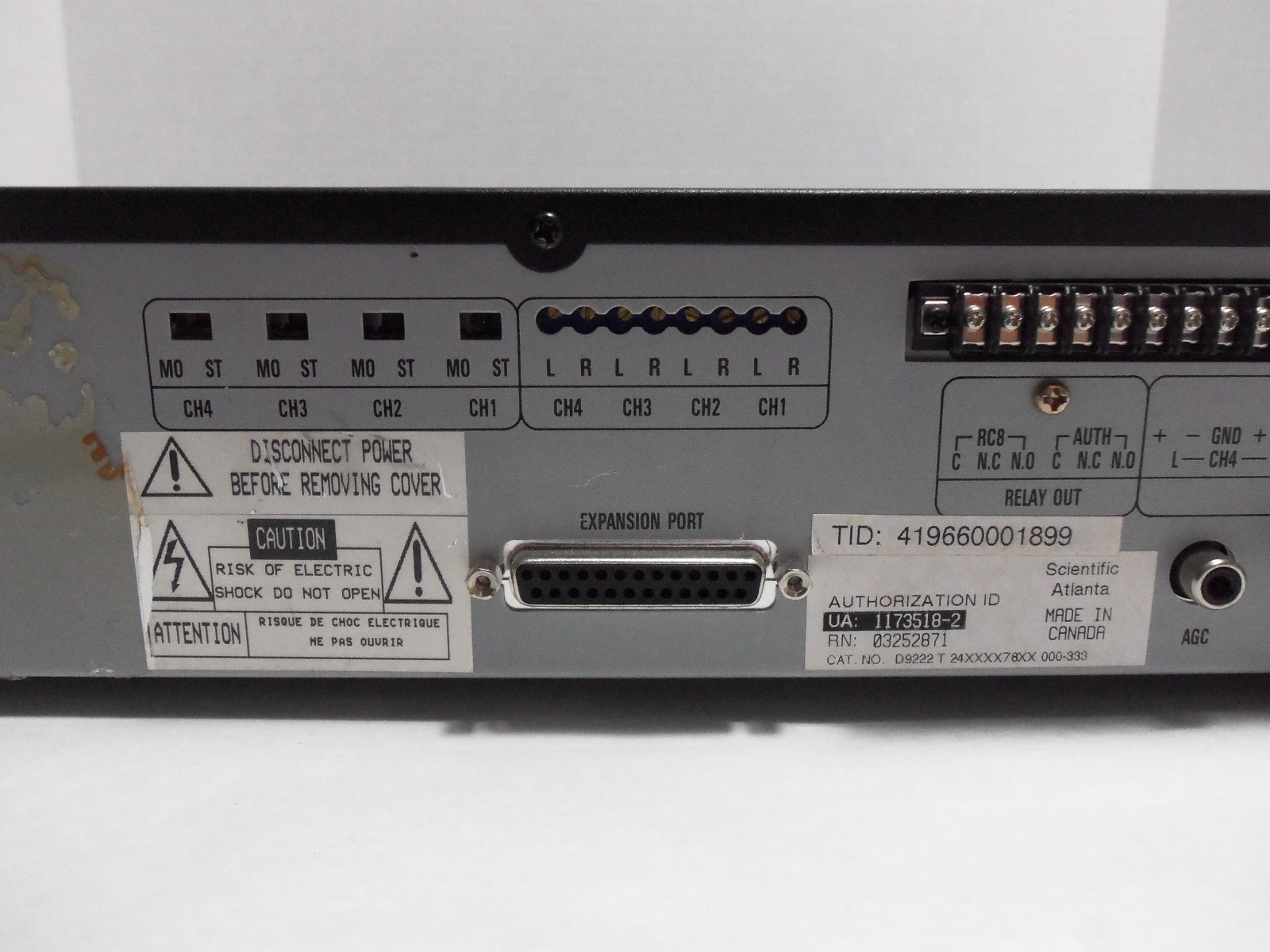 Scientific Atlanta Satellite Receiver D9222 D9804D