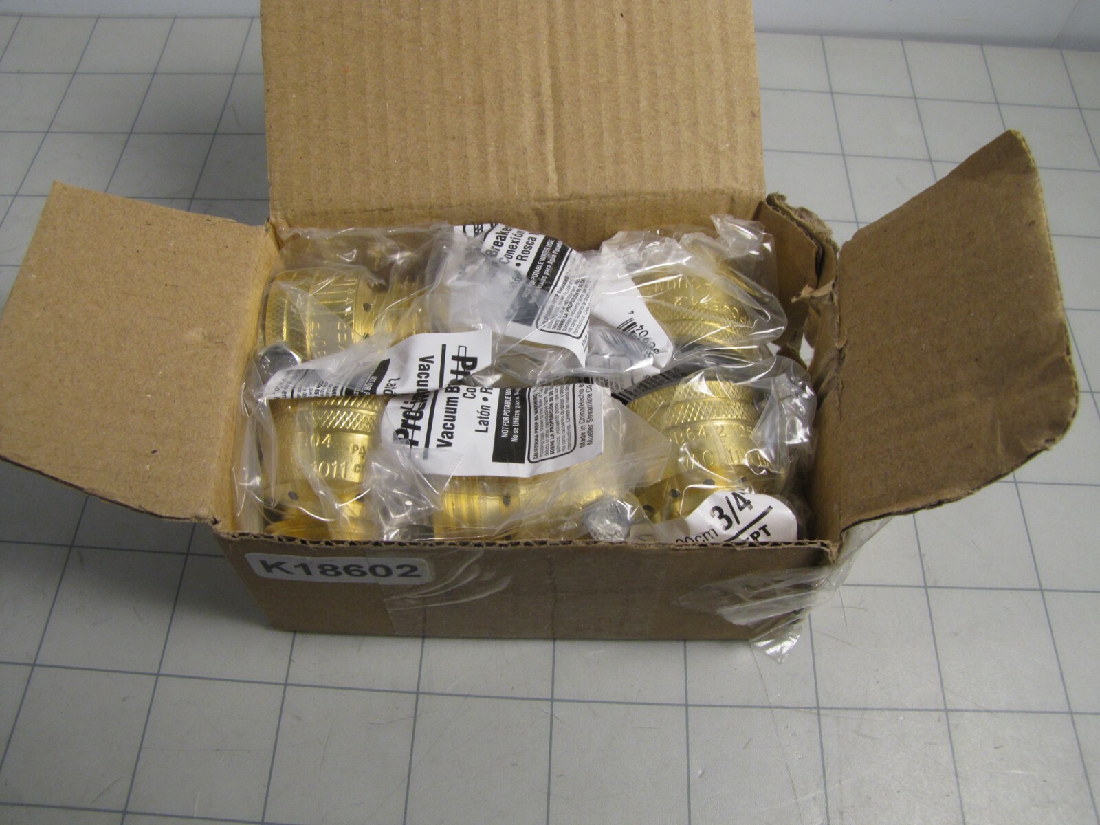 6-pk ProLine 3/4″ Brass Vacuum Breaker MPT x FPT 108-904 NEW