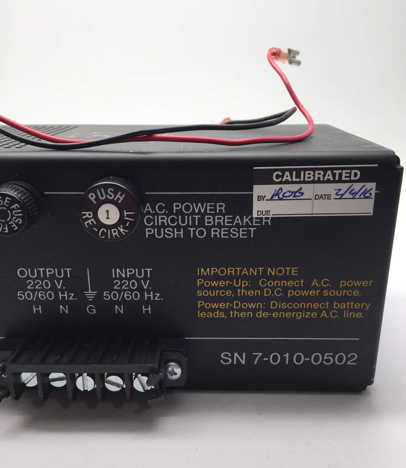 Chemetron 7-010-0502 Fire Systems Power Supply Charger 4 Amp