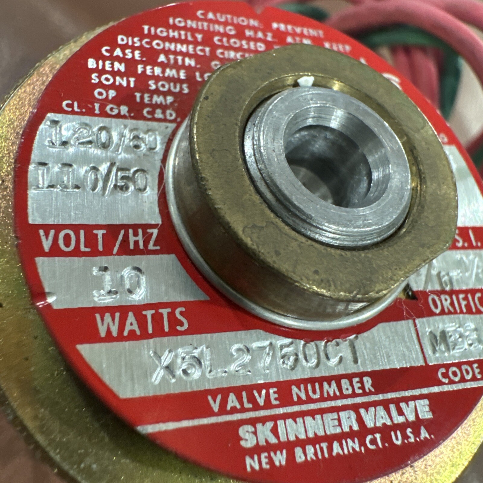 SKINNER ELECTRIC Valve Solenoid X5L2750CT 110/120V 100PSI orifice 1/16″ #GLB-2-5