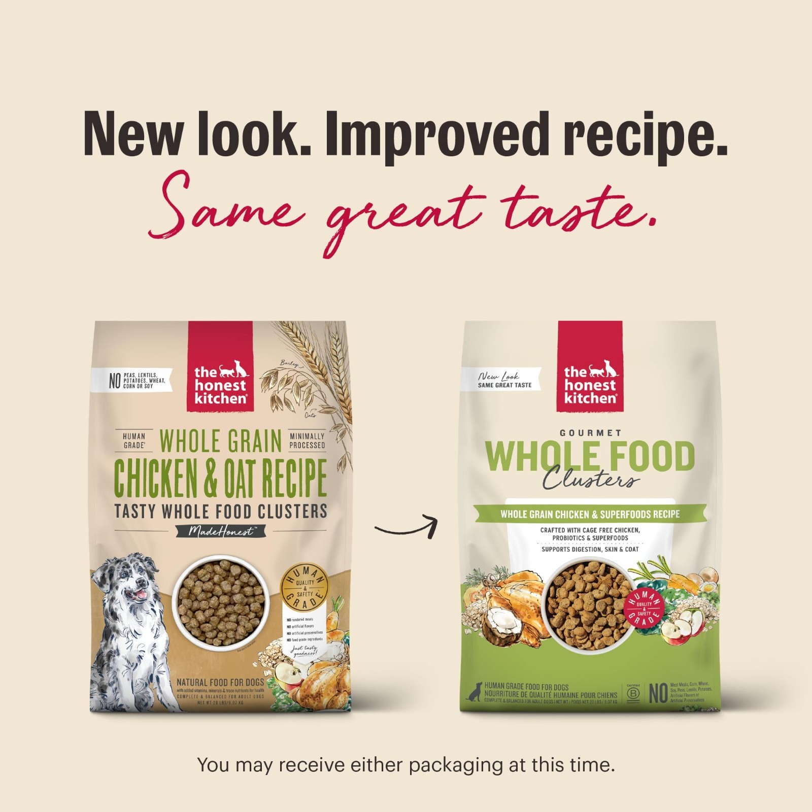The Honest Kitchen Human Grade Dry Dog Food,Whole Food Clusters Whole Grain,20lb