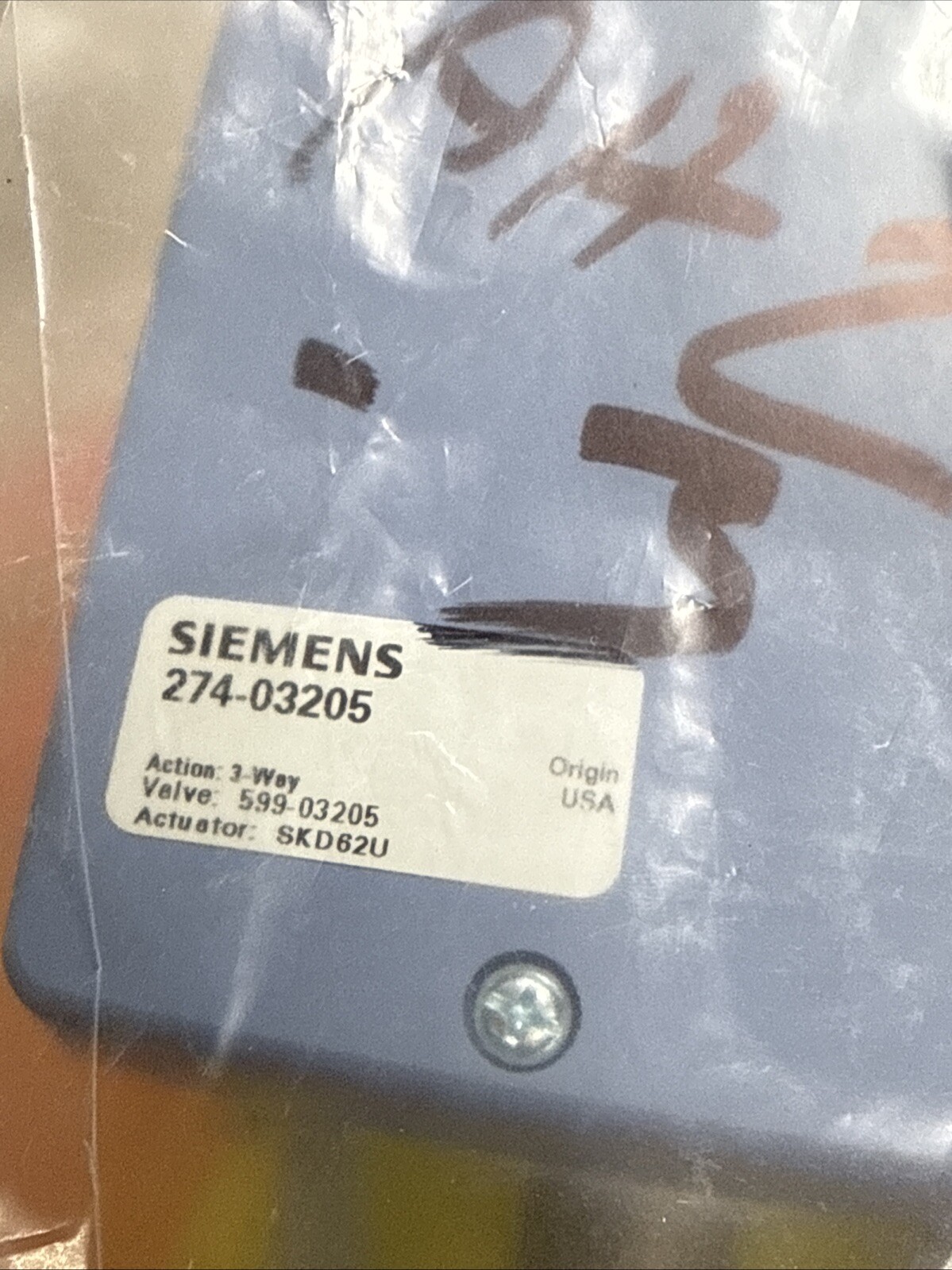 Siemens 274-03205 Flowrite 599 Series Valve 1-1/2 Inch 25 Cv 599-03205 SKD62U
