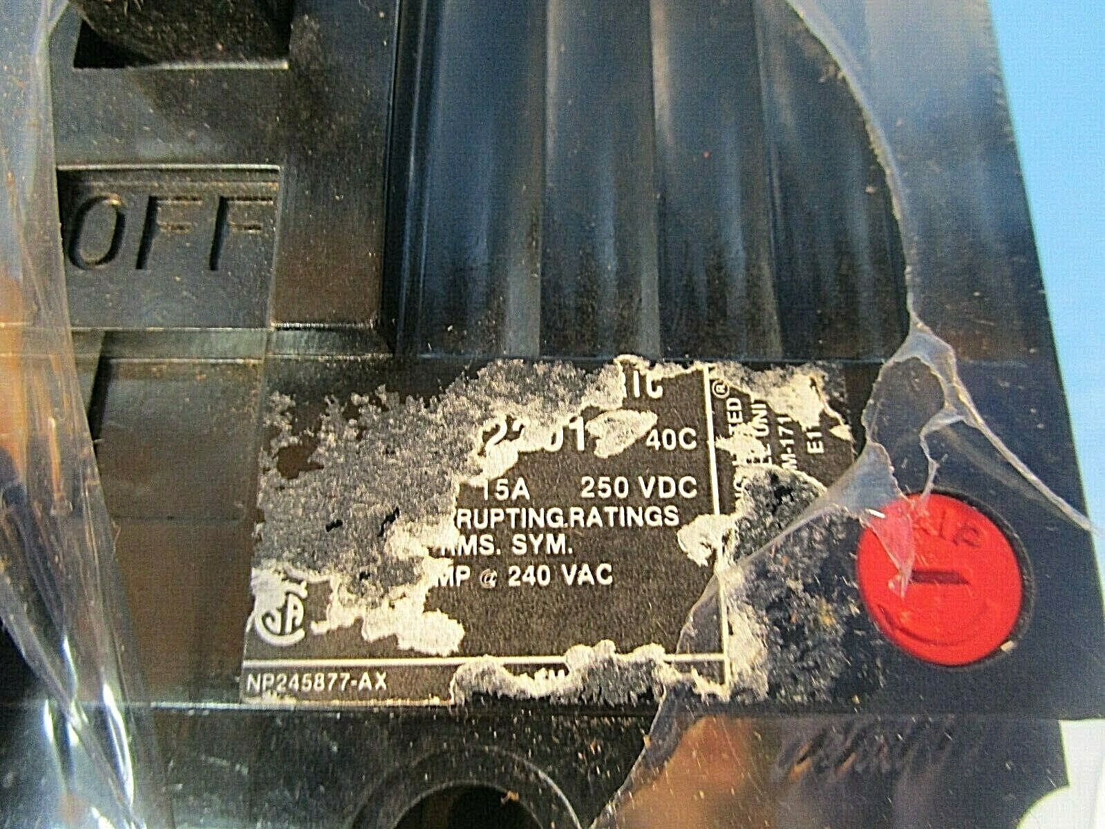 GE TEB122015, Circuit Breaker, 2 Pole 240 VAC, 14 Amp
