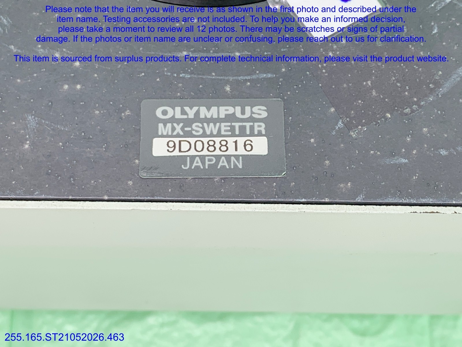Olympus MX-SWETTR Trinocular MISSING KNOB Binocular as in photos, sn:8816, DHL