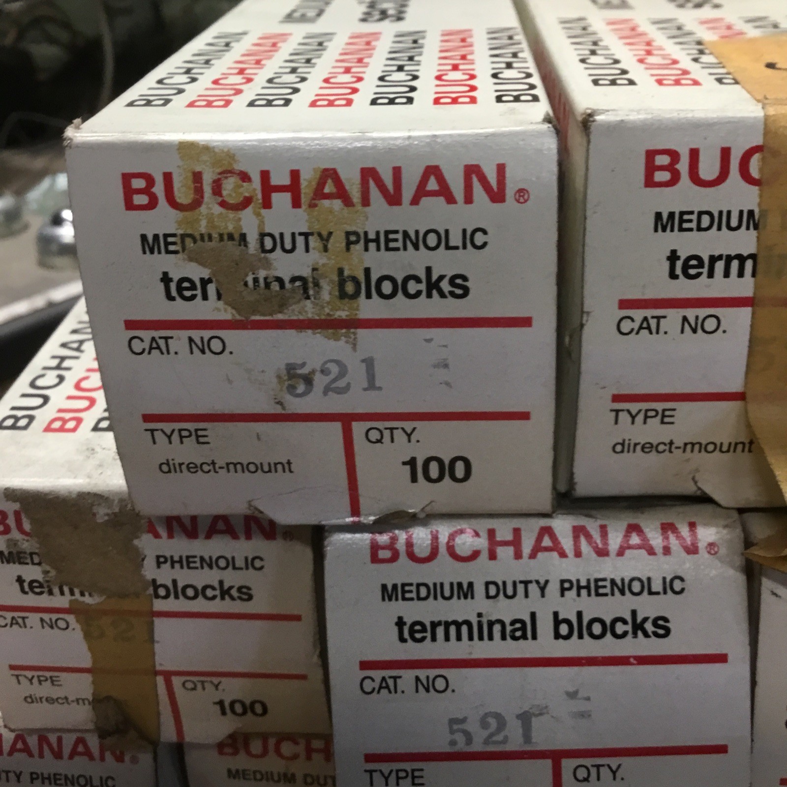 New Buchanan 521 Medium Duty Sectional Terminal Blocks – Box of 100