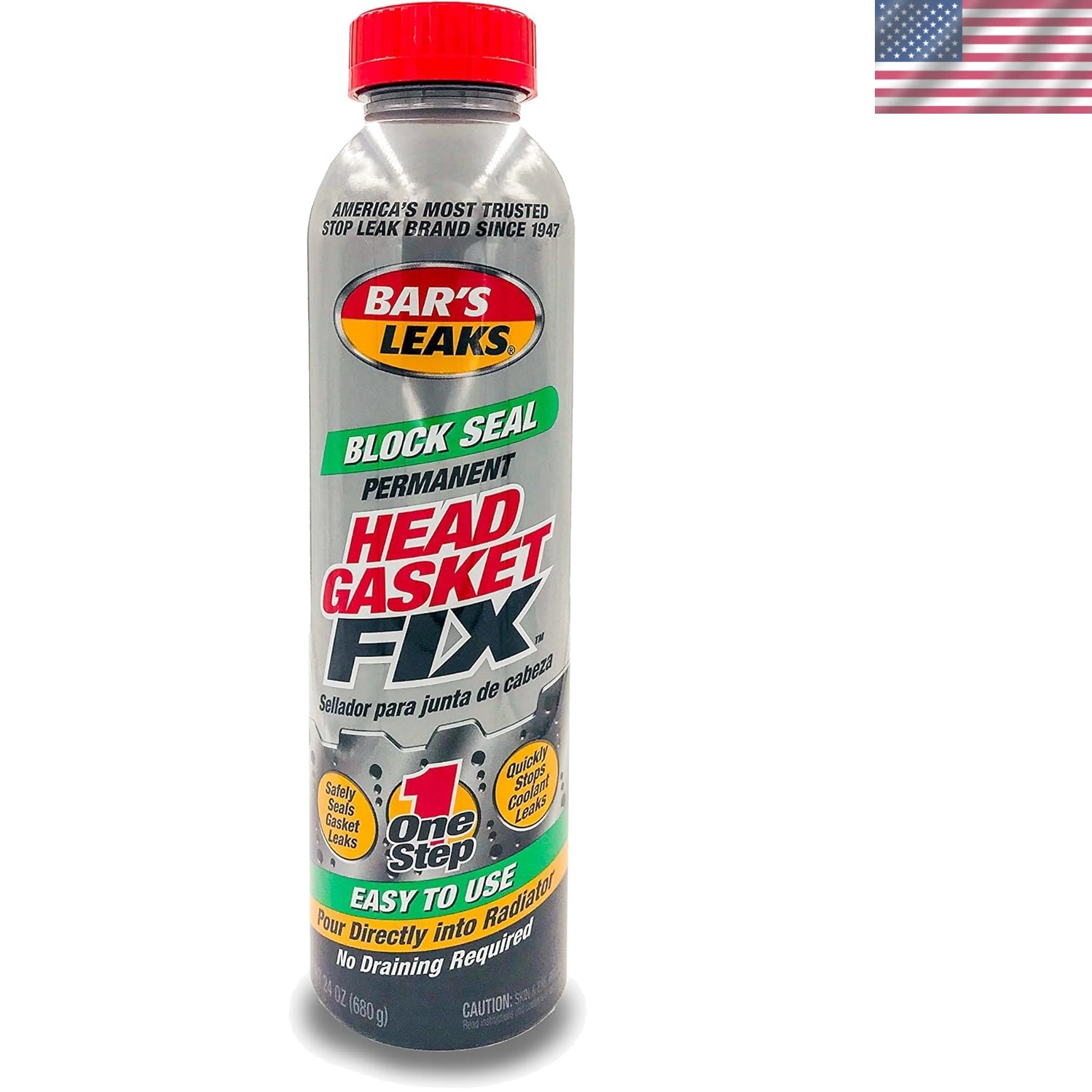 Quick One-Step Blown Head Gasket Fix by Bar’s Leaks – 16oz Solution Made in USA