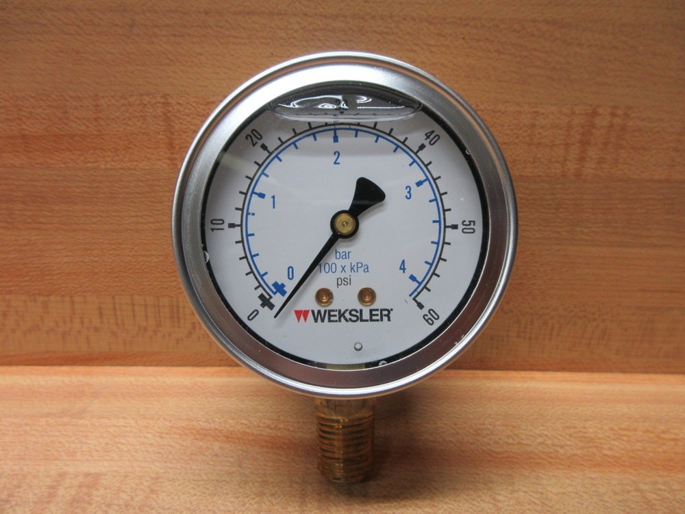 Weksler BY12YPE4LW Pressure Gauge (Pack of 6)