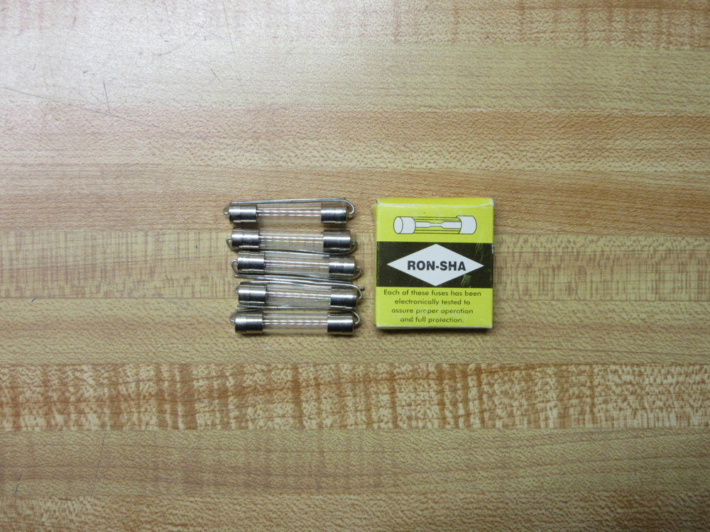 Ron-Sha GJV5 Fuse F5AL250V Fine Wire Element, Axial Leads (Pack of 10)