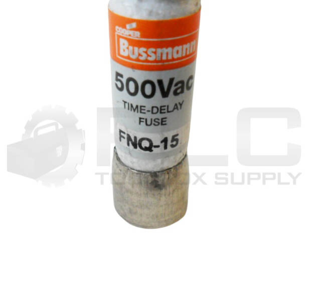 NEW BOX OF 10 BUSSMANN FNQ-15 TIME DELAY FUSE 15A 500VAC