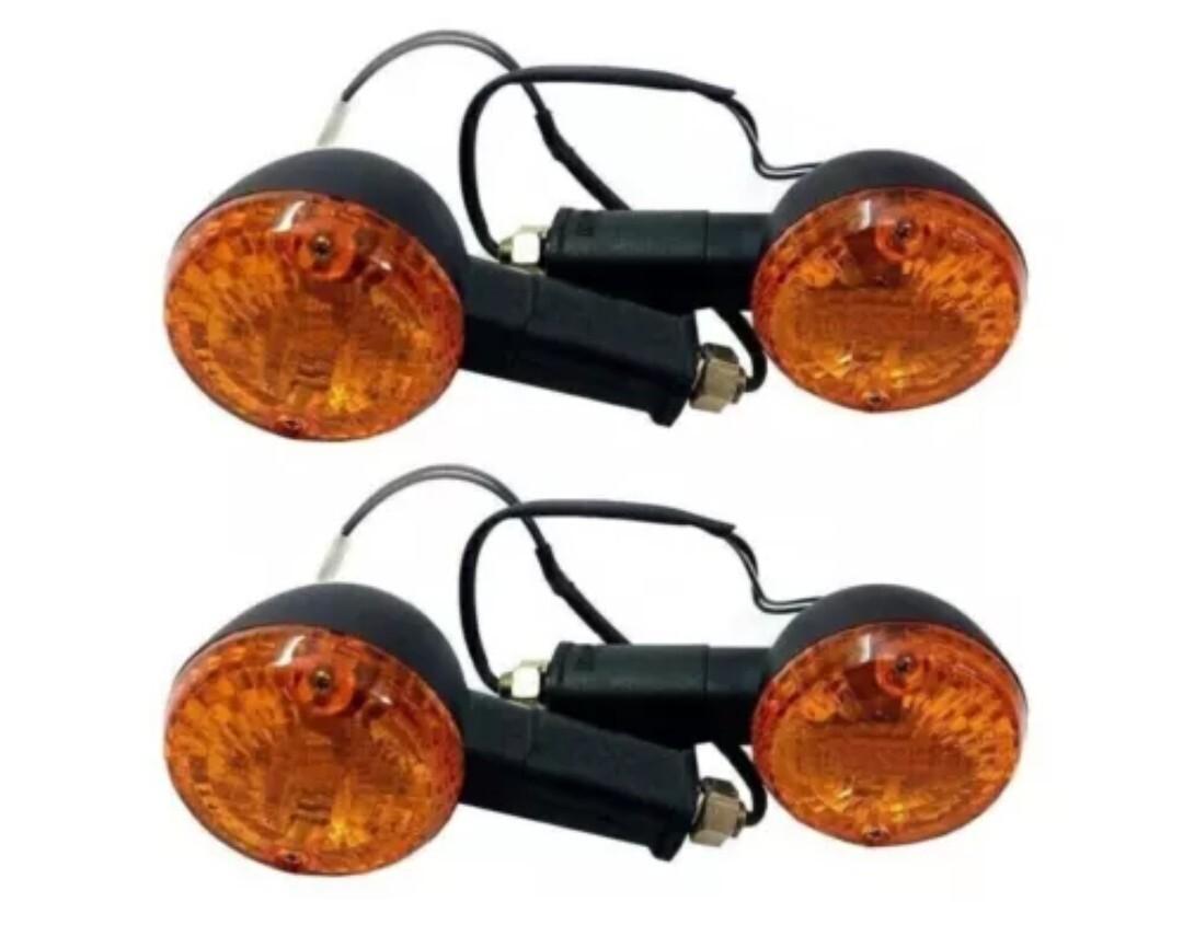 Front & Rear Indicator Assembly Black For R E Classic 350cc 500cc