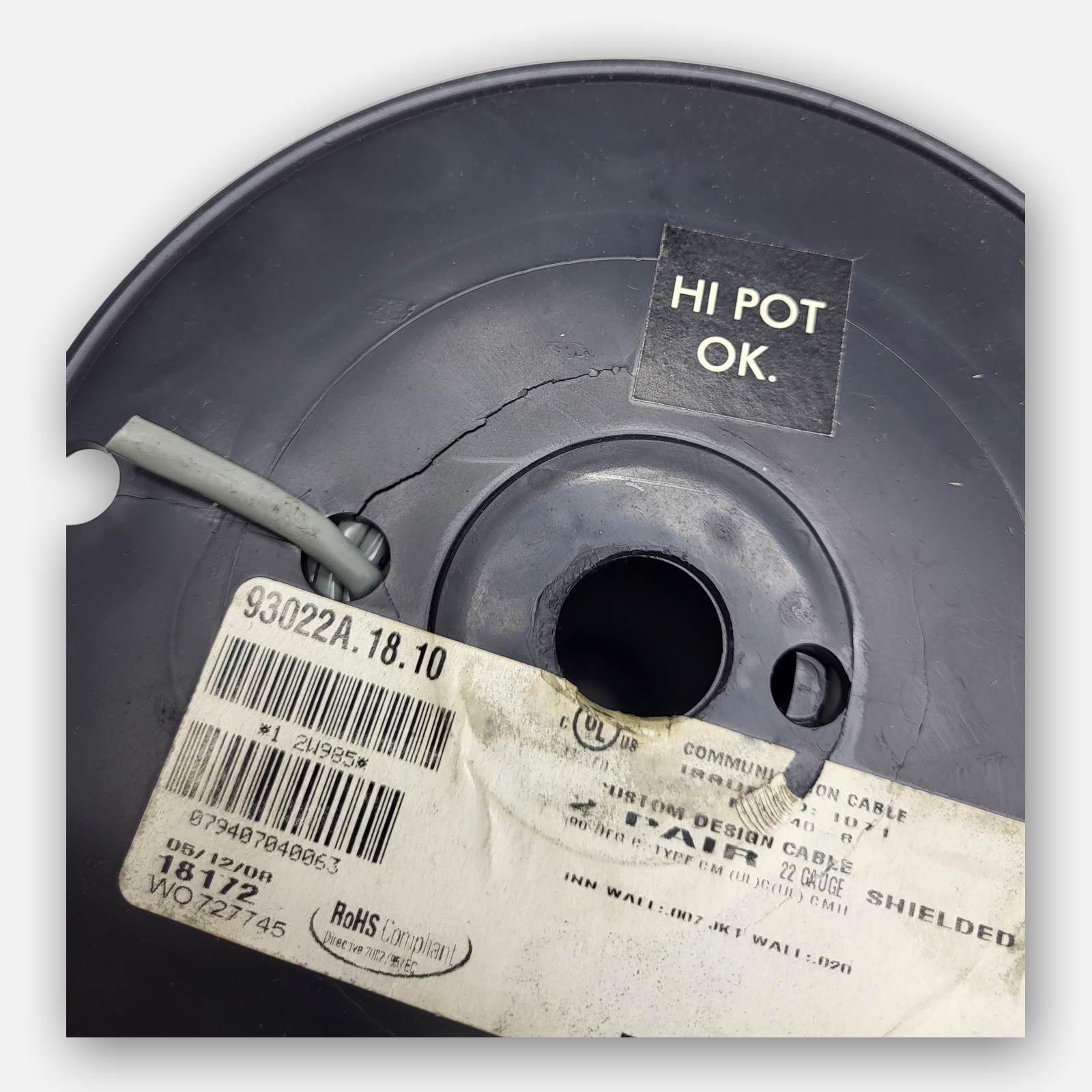 NEW 93022A.18.10 22 GAUGE SHIELDED COMMUNICATION CABLE WIRE APPROX 200FT