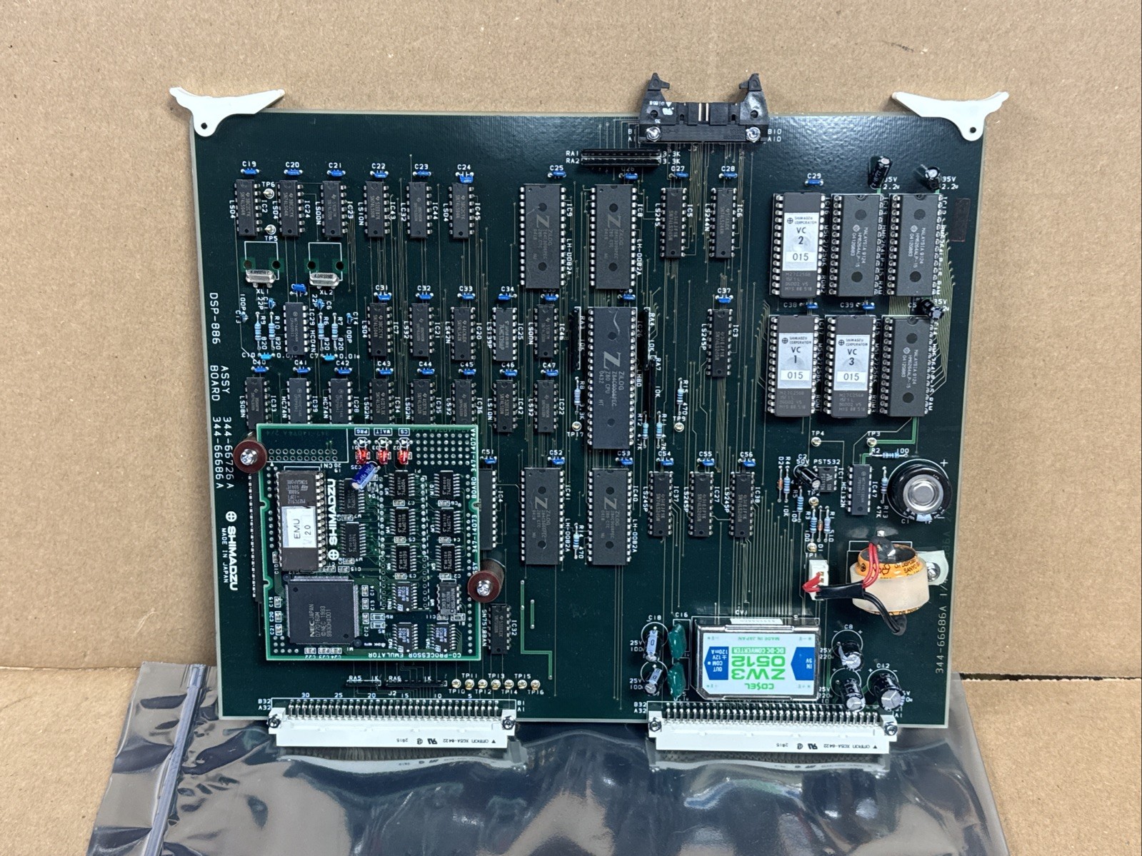 Shimadzu DSP-886 PCB Circuit Board 344-66726 A 344-66686 w/ Emulator 347-14074A