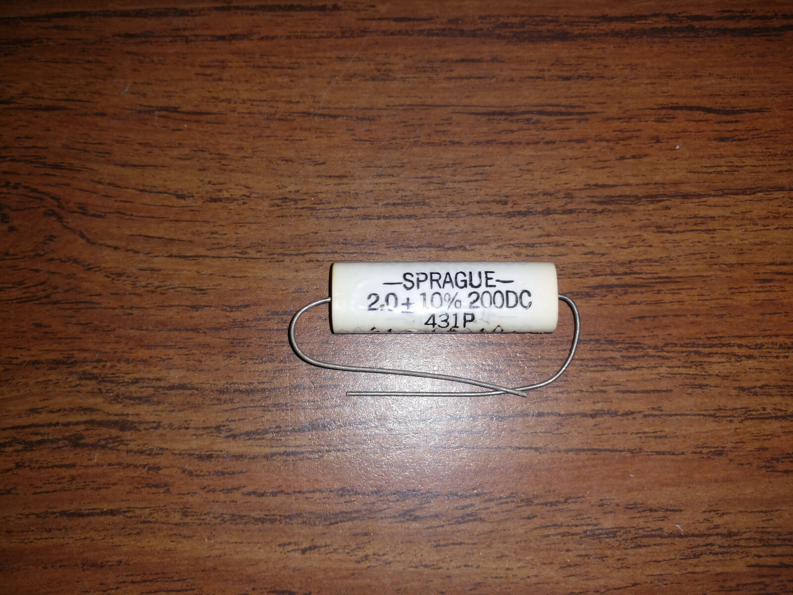 SPRAGUE 431P CAPACITOR 2.0MFD 200VDC 10% ( LOT OF 2 )